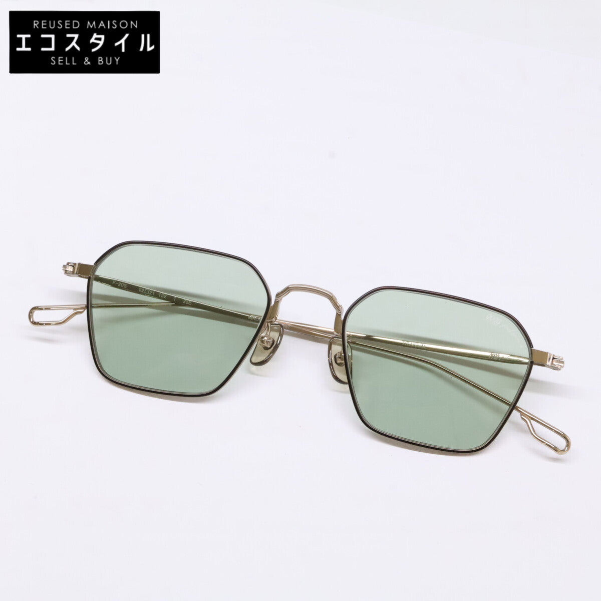 999.9 フォーナインズ 【美品】999.9 feelsun フォーナインズフィールサン F-20S 1 TITANIUM ヘキサゴンシェイプ サングラス