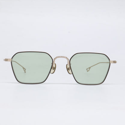 999.9 フォーナインズ 【美品】999.9 feelsun フォーナインズフィールサン F-20S 1 TITANIUM ヘキサゴンシェイプ サングラス