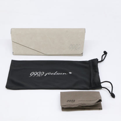 999.9 フォーナインズ 【美品】999.9 feelsun フォーナインズフィールサン F-20S 1 TITANIUM ヘキサゴンシェイプ サングラス