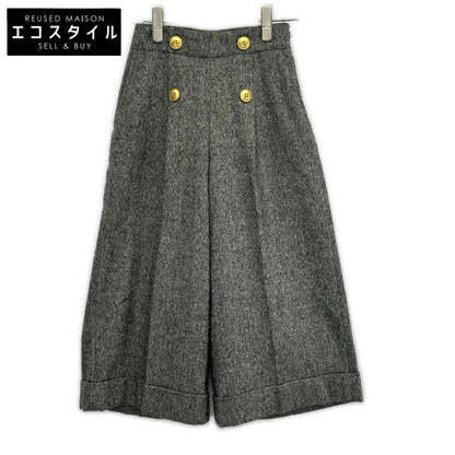 BLUE LABEL CRESTBRIDGE ブルーレーベルクレストブリッジ グレー レーヨン混 金釦 キュロットパンツ ボトムス