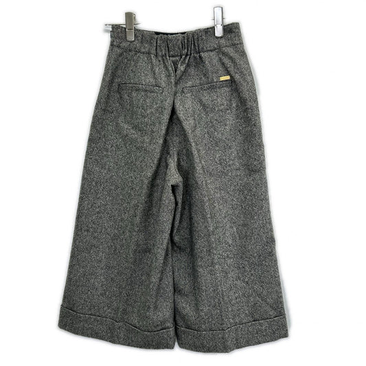 BLUE LABEL CRESTBRIDGE gray rayon-blend culotte pants with gold buttons bottoms