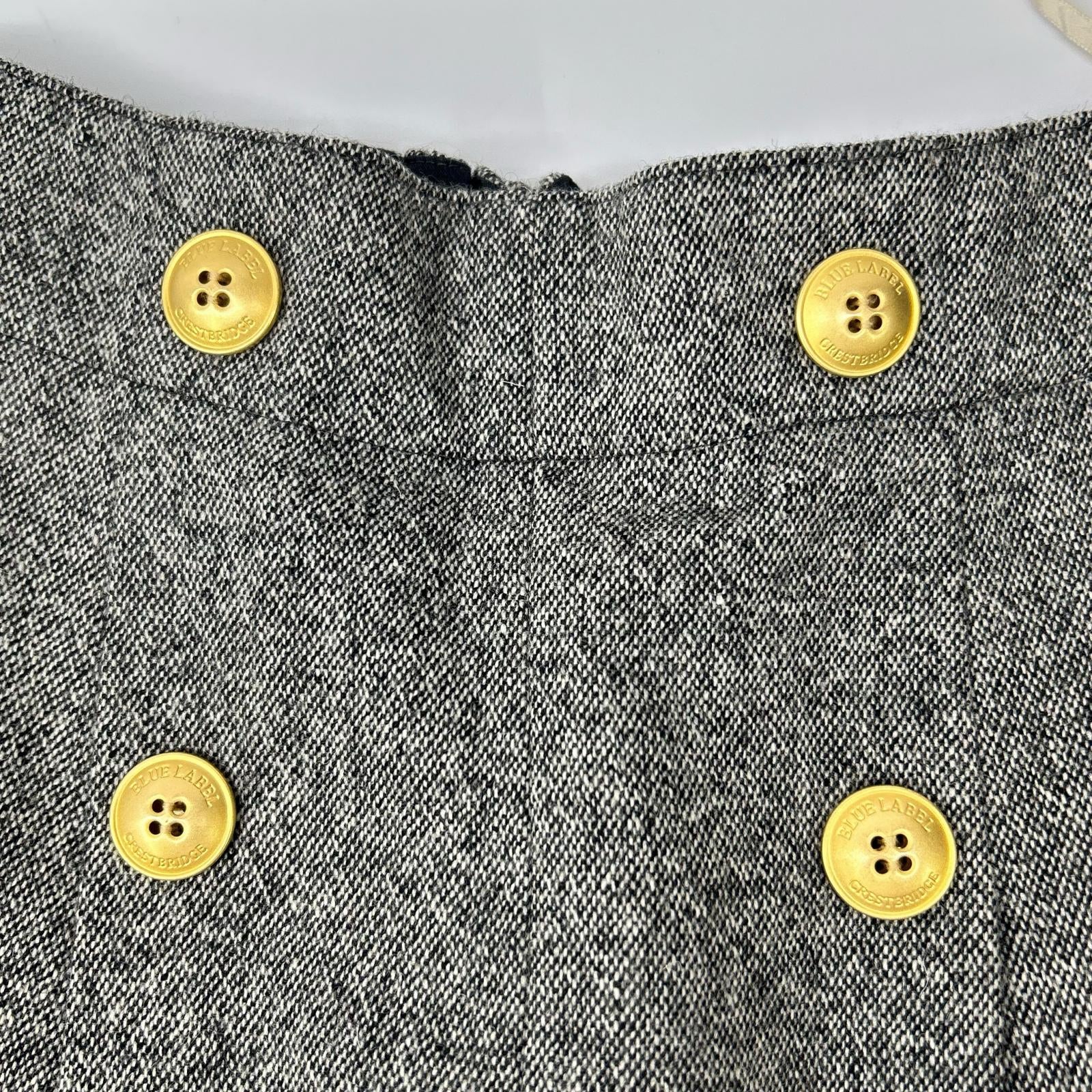 BLUE LABEL CRESTBRIDGE ブルーレーベルクレストブリッジ グレー レーヨン混 金釦 キュロットパンツ ボトムス