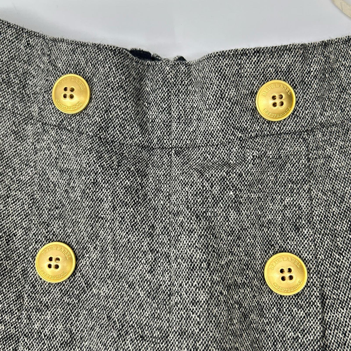 BLUE LABEL CRESTBRIDGE ブルーレーベルクレストブリッジ グレー レーヨン混 金釦 キュロットパンツ ボトムス
