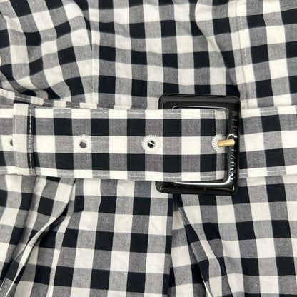 BLUE LABEL CRESTBRIDGE ブルーレーベルクレストブリッジ ブラック×ホワイト コットン ギンガムチェック シャツワンピース ワンピース