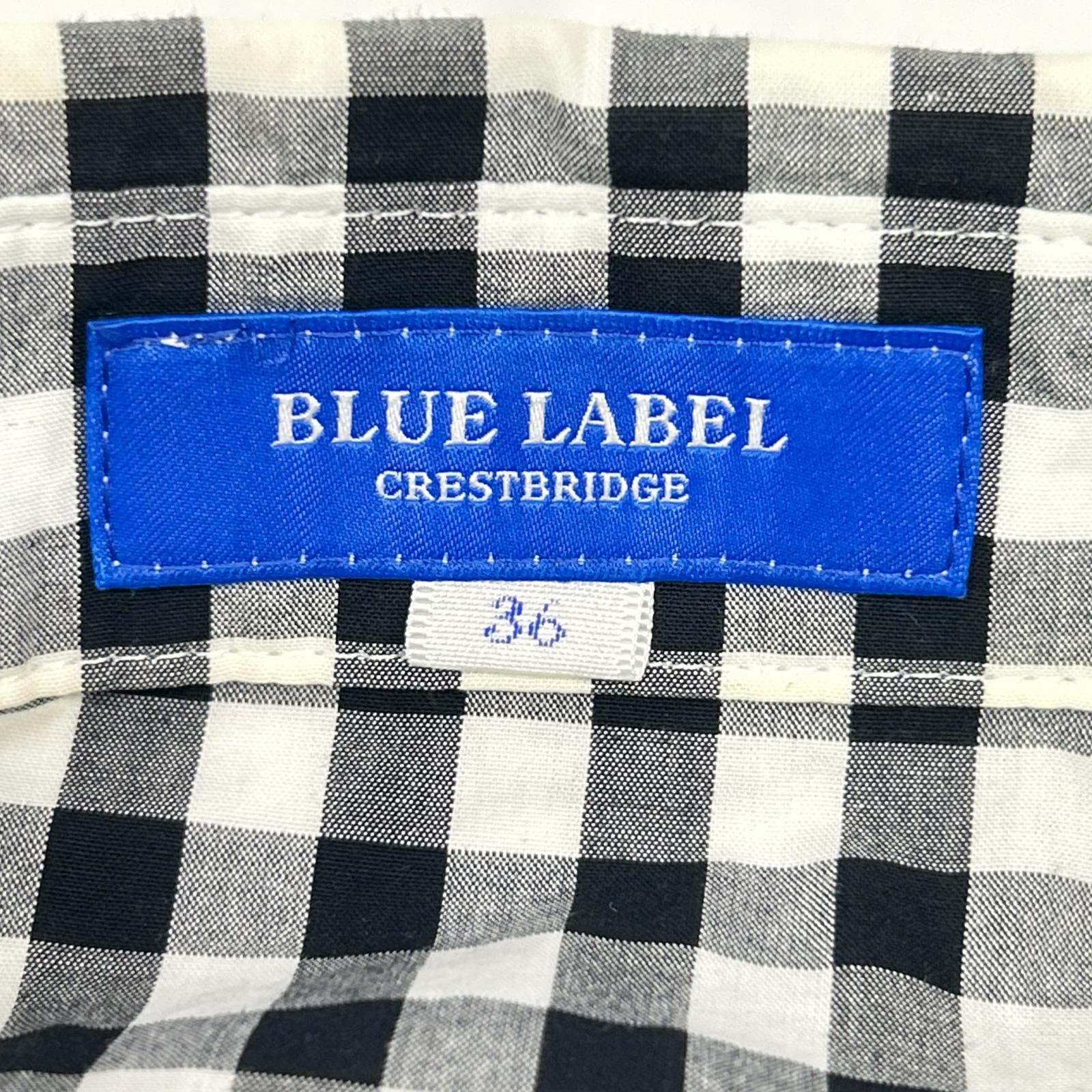 BLUE LABEL CRESTBRIDGE ブルーレーベルクレストブリッジ ブラック×ホワイト コットン ギンガムチェック シャツワンピース ワンピース