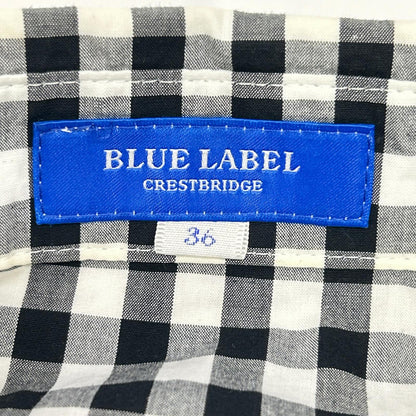 BLUE LABEL CRESTBRIDGE ブルーレーベルクレストブリッジ ブラック×ホワイト コットン ギンガムチェック シャツワンピース ワンピース
