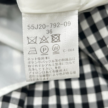 BLUE LABEL CRESTBRIDGE ブルーレーベルクレストブリッジ ブラック×ホワイト コットン ギンガムチェック シャツワンピース ワンピース