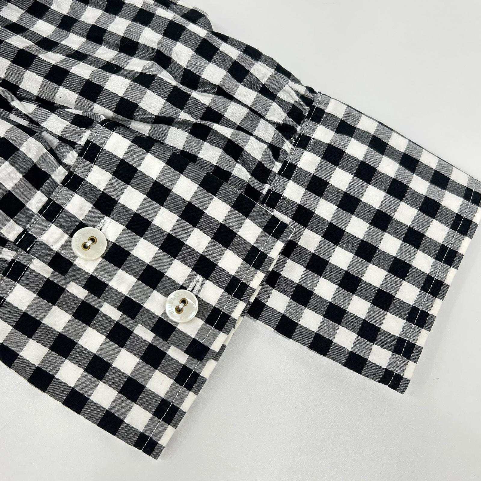 BLUE LABEL CRESTBRIDGE ブルーレーベルクレストブリッジ ブラック×ホワイト コットン ギンガムチェック シャツワンピース ワンピース