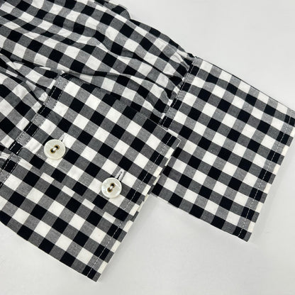 BLUE LABEL CRESTBRIDGE ブルーレーベルクレストブリッジ ブラック×ホワイト コットン ギンガムチェック シャツワンピース ワンピース