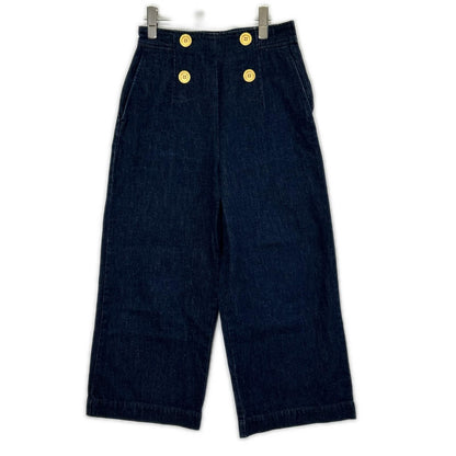 BLUE LABEL CRESTBRIDGE ブルーレーベルクレストブリッジ インディゴ コットン 金釦 サイドジップデニムパンツ ボトムス