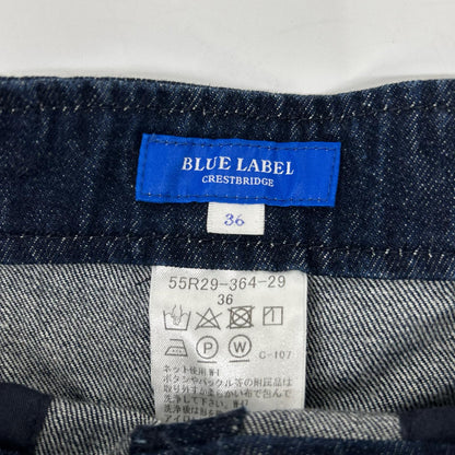 BLUE LABEL CRESTBRIDGE ブルーレーベルクレストブリッジ インディゴ コットン 金釦 サイドジップデニムパンツ ボトムス