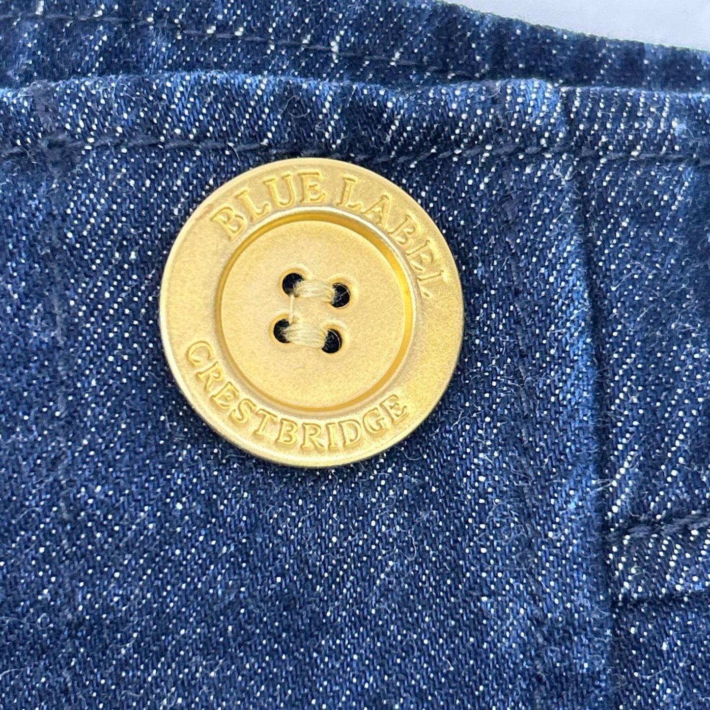 BLUE LABEL CRESTBRIDGE ブルーレーベルクレストブリッジ インディゴ コットン 金釦 サイドジップデニムパンツ ボトムス