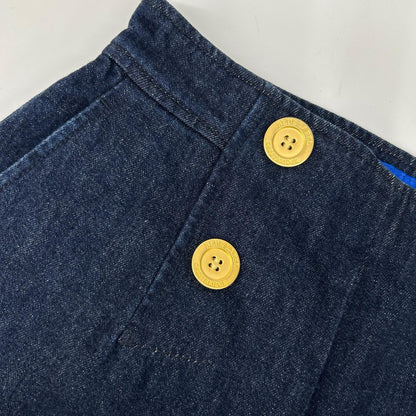 BLUE LABEL CRESTBRIDGE ブルーレーベルクレストブリッジ インディゴ コットン 金釦 サイドジップデニムパンツ ボトムス