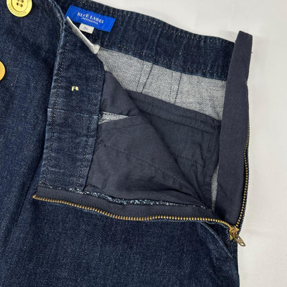 BLUE LABEL CRESTBRIDGE ブルーレーベルクレストブリッジ インディゴ コットン 金釦 サイドジップデニムパンツ ボトムス