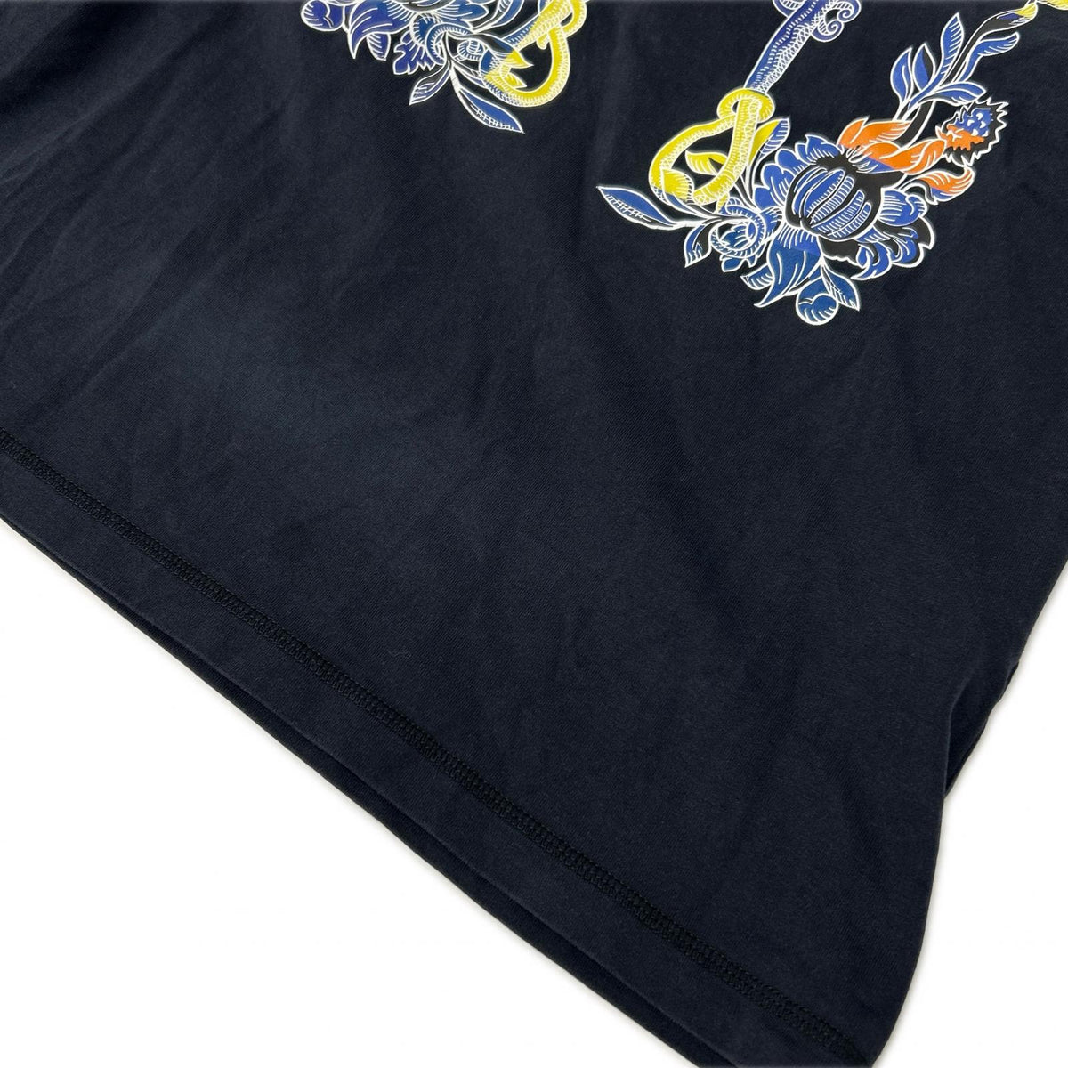 HERMES エルメス 24SS 4E4629DA ブラック カルトゥッシュ デッラ カヴァッレリア ショートスリーブカットソー トップス