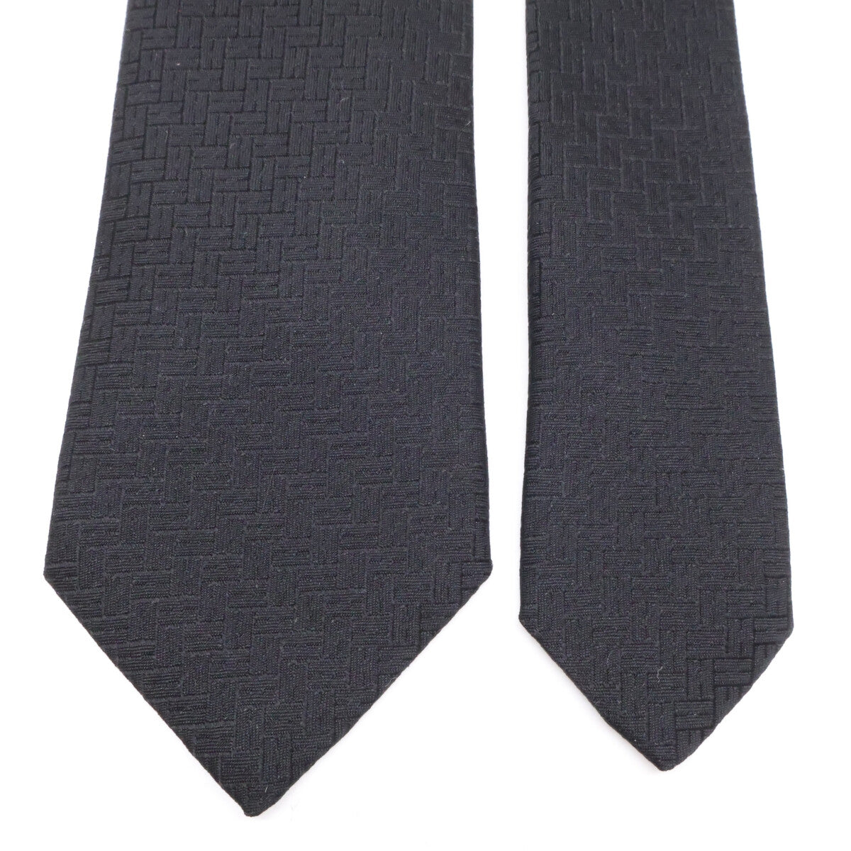 HERMES [Excellent Condition] Faconne H 24 H-Weave Tie 8cm Necktie