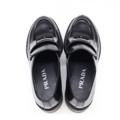 PRADA プラダ 【美品】1D246M トライアングルロゴプレート チョコレート ブラッシュドレザー ローファー シューズ