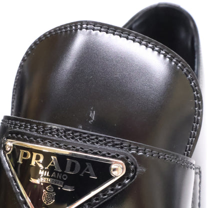 PRADA プラダ 【美品】1D246M トライアングルロゴプレート チョコレート ブラッシュドレザー ローファー シューズ
