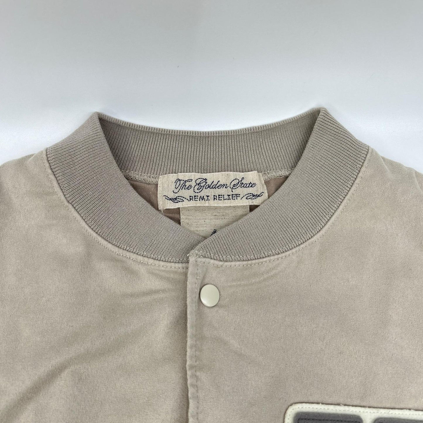 REMI RELIEF レミレリーフ L'Appartement別注 グレー ストーンウォッシャブル SUEDE LIKE STADIUM JAMPER トップス