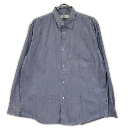 Graphpaper グラフペーパー GM233-50032STB High Count Regular Collar Round Cut Shir ストライプ 長袖シャツ トップス