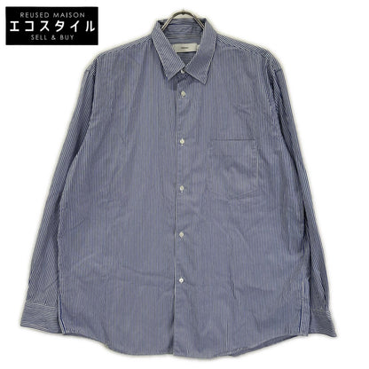 Graphpaper グラフペーパー GM233-50032STB High Count Regular Collar Round Cut Shir ストライプ 長袖シャツ トップス