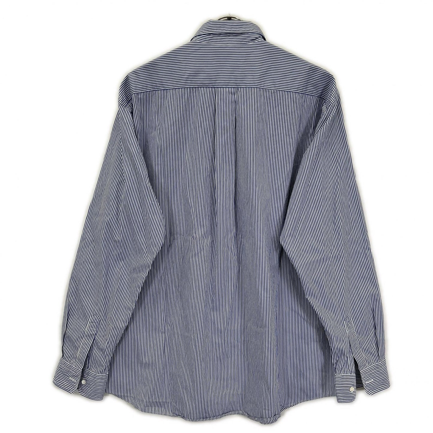 Graphpaper グラフペーパー GM233-50032STB High Count Regular Collar Round Cut Shir ストライプ 長袖シャツ トップス