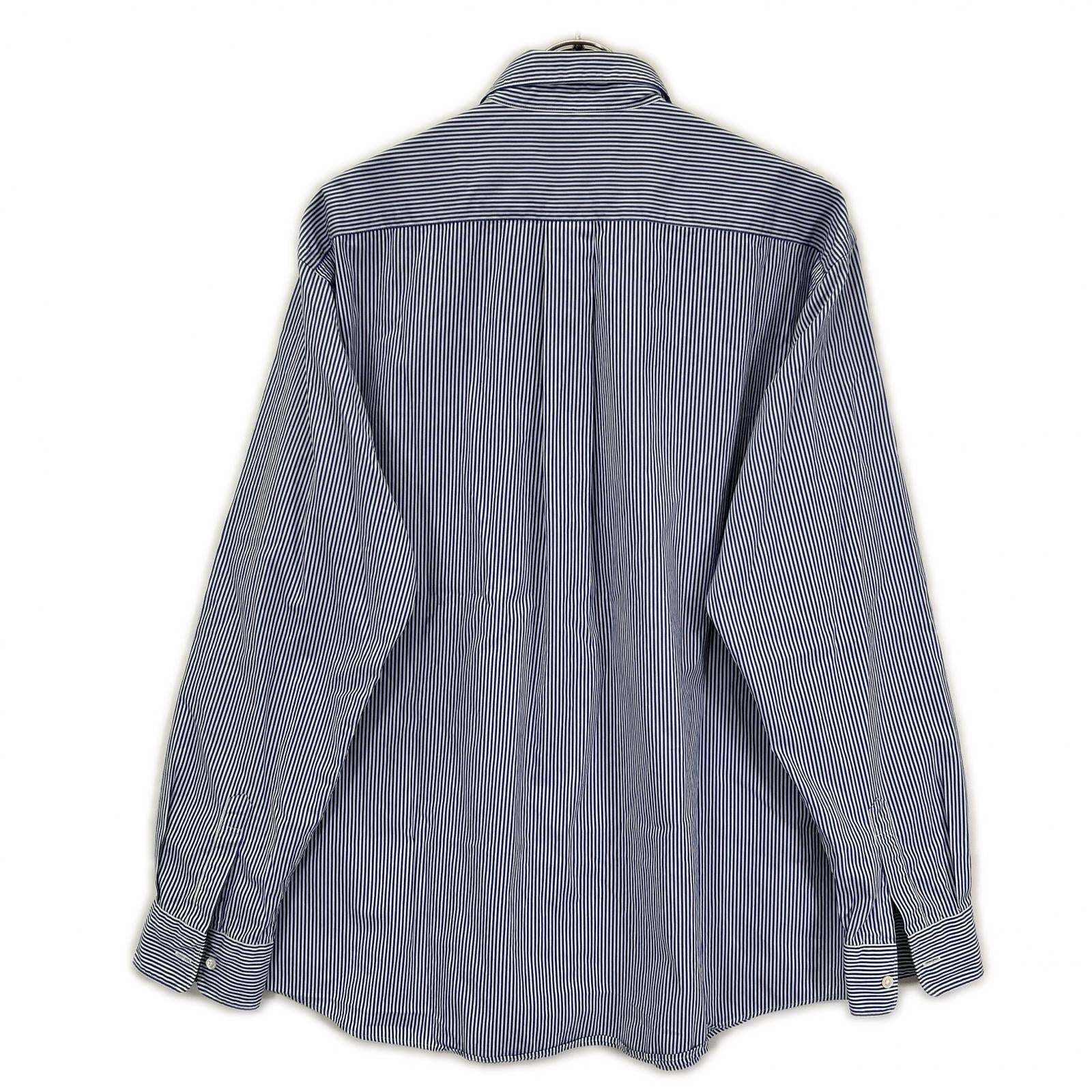 Graphpaper グラフペーパー GM233-50032STB High Count Regular Collar Round Cut Shir ストライプ 長袖シャツ トップス