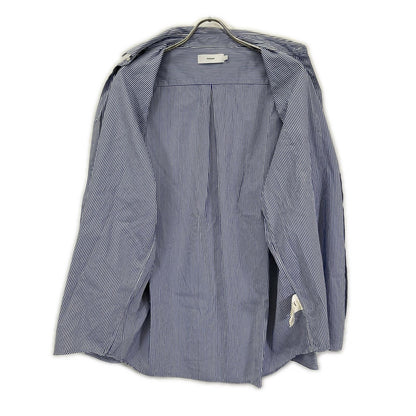 Graphpaper グラフペーパー GM233-50032STB High Count Regular Collar Round Cut Shir ストライプ 長袖シャツ トップス