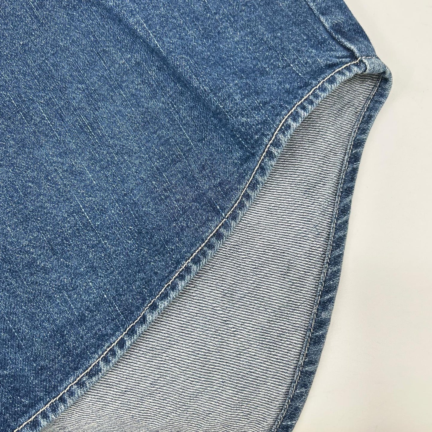 Graphpaper グラフペーパー GM211-50078B インディゴ コットン オーバーサイズ Denim Regular Collar Shirt トップス