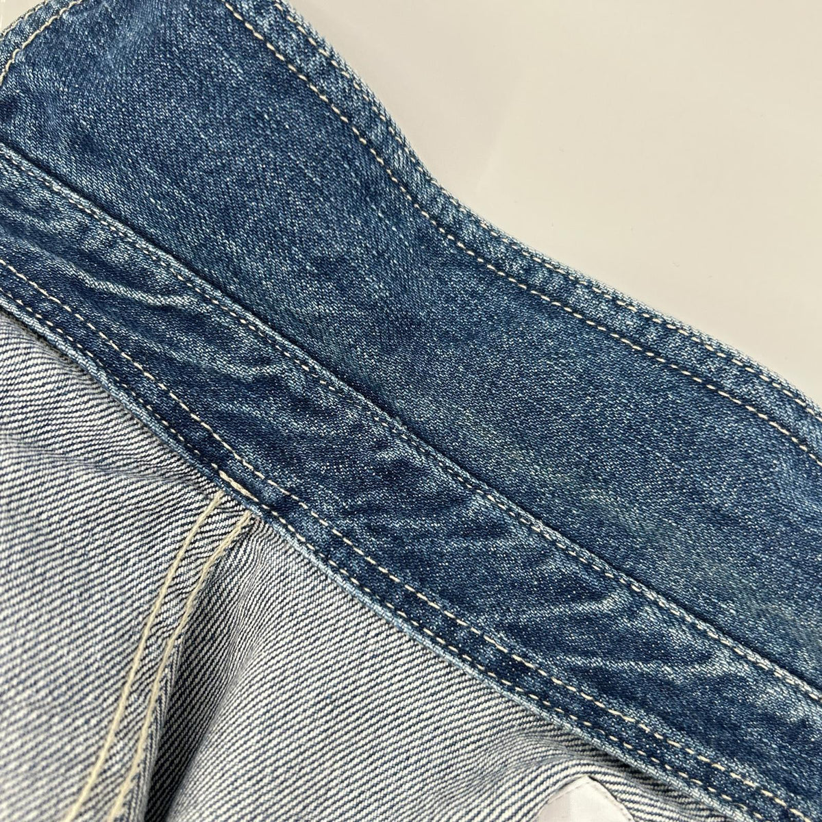 Graphpaper グラフペーパー GM211-50078B インディゴ コットン オーバーサイズ Denim Regular Collar Shirt トップス
