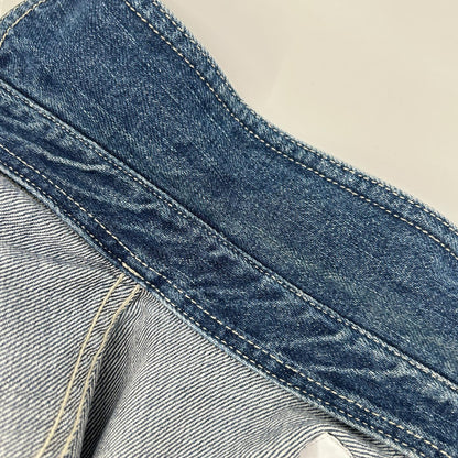 Graphpaper グラフペーパー GM211-50078B インディゴ コットン オーバーサイズ Denim Regular Collar Shirt トップス