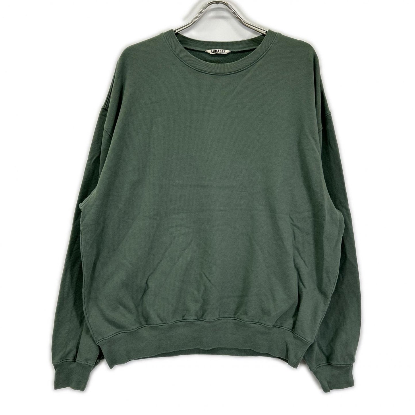 AURALEE オーラリー A24SP01HU グリーン コットン SUPER HIGH GAUZE SWEAT P/O トップス