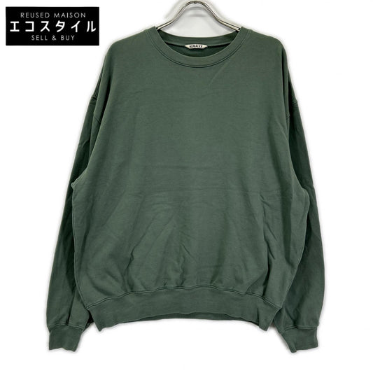 AURALEE オーラリー A24SP01HU グリーン コットン SUPER HIGH GAUZE SWEAT P/O トップス