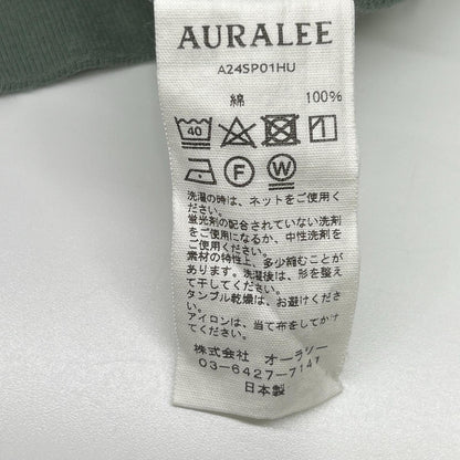 AURALEE オーラリー A24SP01HU グリーン コットン SUPER HIGH GAUZE SWEAT P/O トップス