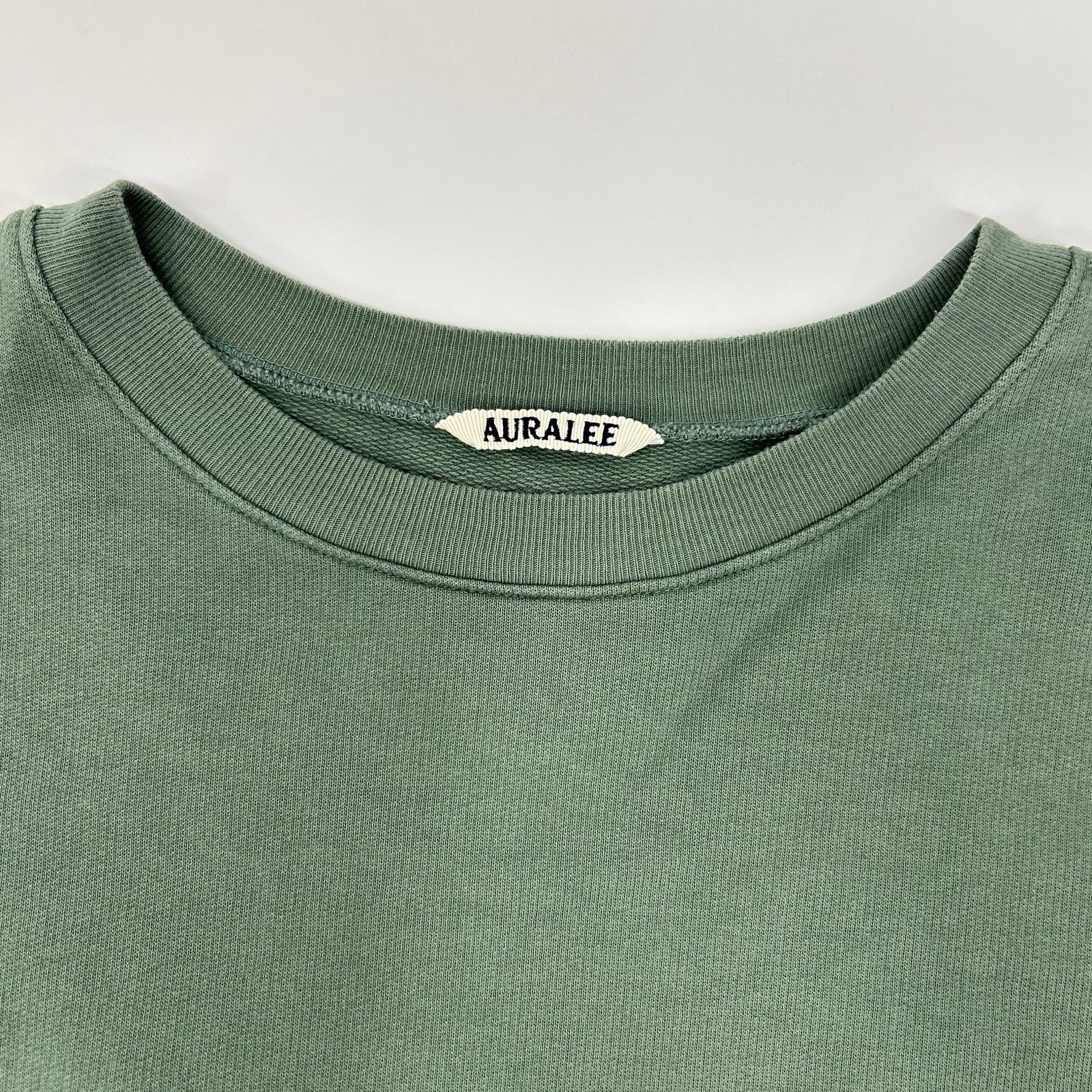 AURALEE オーラリー A24SP01HU グリーン コットン SUPER HIGH GAUZE SWEAT P/O トップス