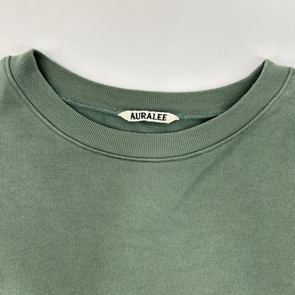 AURALEE オーラリー A24SP01HU グリーン コットン SUPER HIGH GAUZE SWEAT P/O トップス