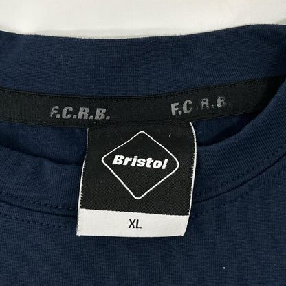 F.C.Real Bristol エフシーリアルブリストル FCRB-220010 ネイビー ポーラーテックパワードライ フロントロゴ ショートスリーブカットソー トップス