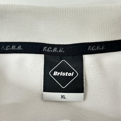 F.C.Real Bristol エフシーリアルブリストル FCRB-220076 ホワイト ポリエステル エンブレムロゴ ショートスリーブポロシャツ トップス