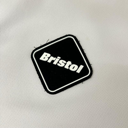 F.C.Real Bristol エフシーリアルブリストル FCRB-220076 ホワイト ポリエステル エンブレムロゴ ショートスリーブポロシャツ トップス