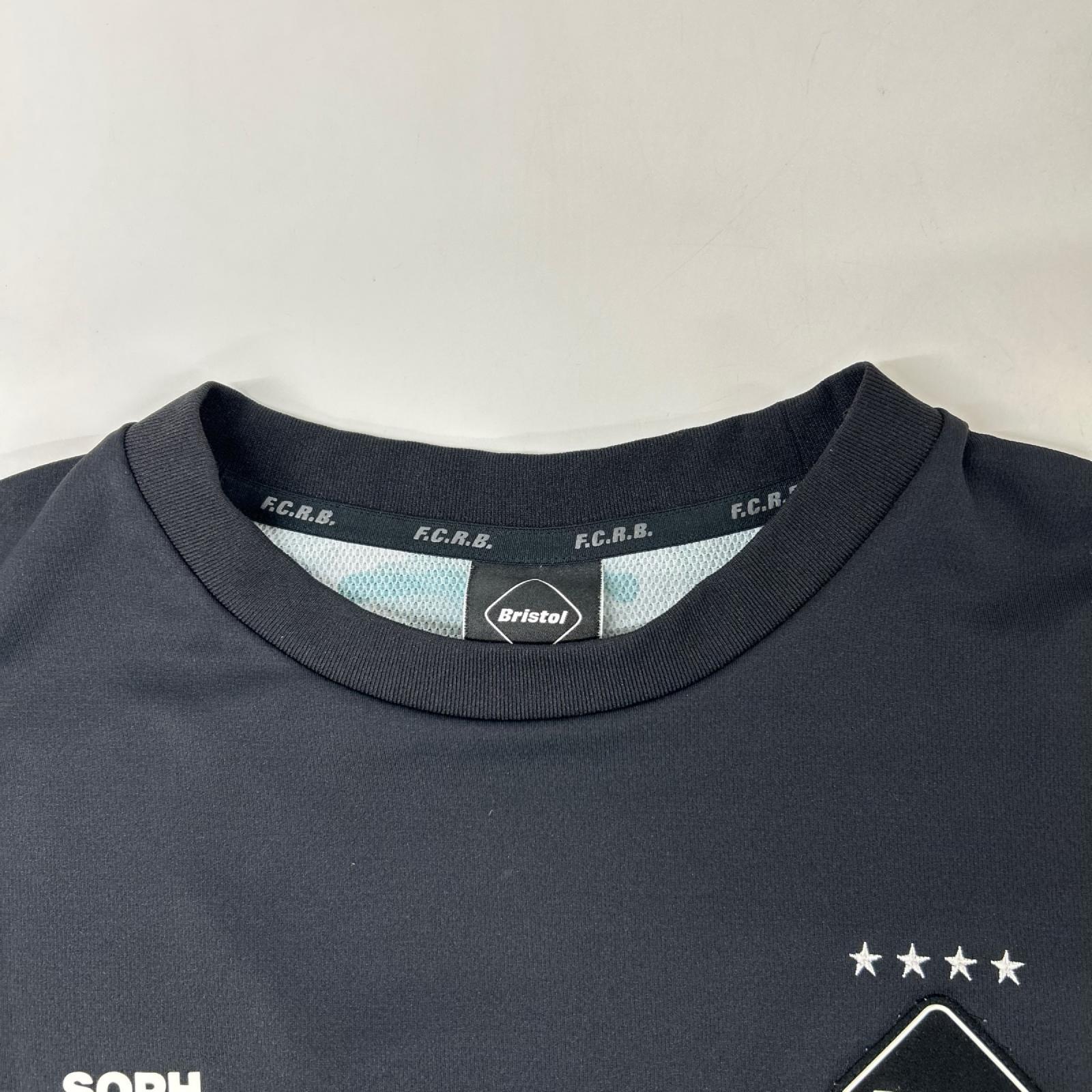 F.C.Real Bristol エフシーリアルブリストル FCRB-220049 ブラック×カモフラ ロゴプリント ショートスリーブカットソー トップス