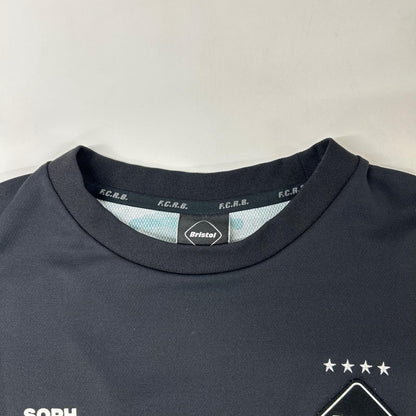 F.C.Real Bristol エフシーリアルブリストル FCRB-220049 ブラック×カモフラ ロゴプリント ショートスリーブカットソー トップス