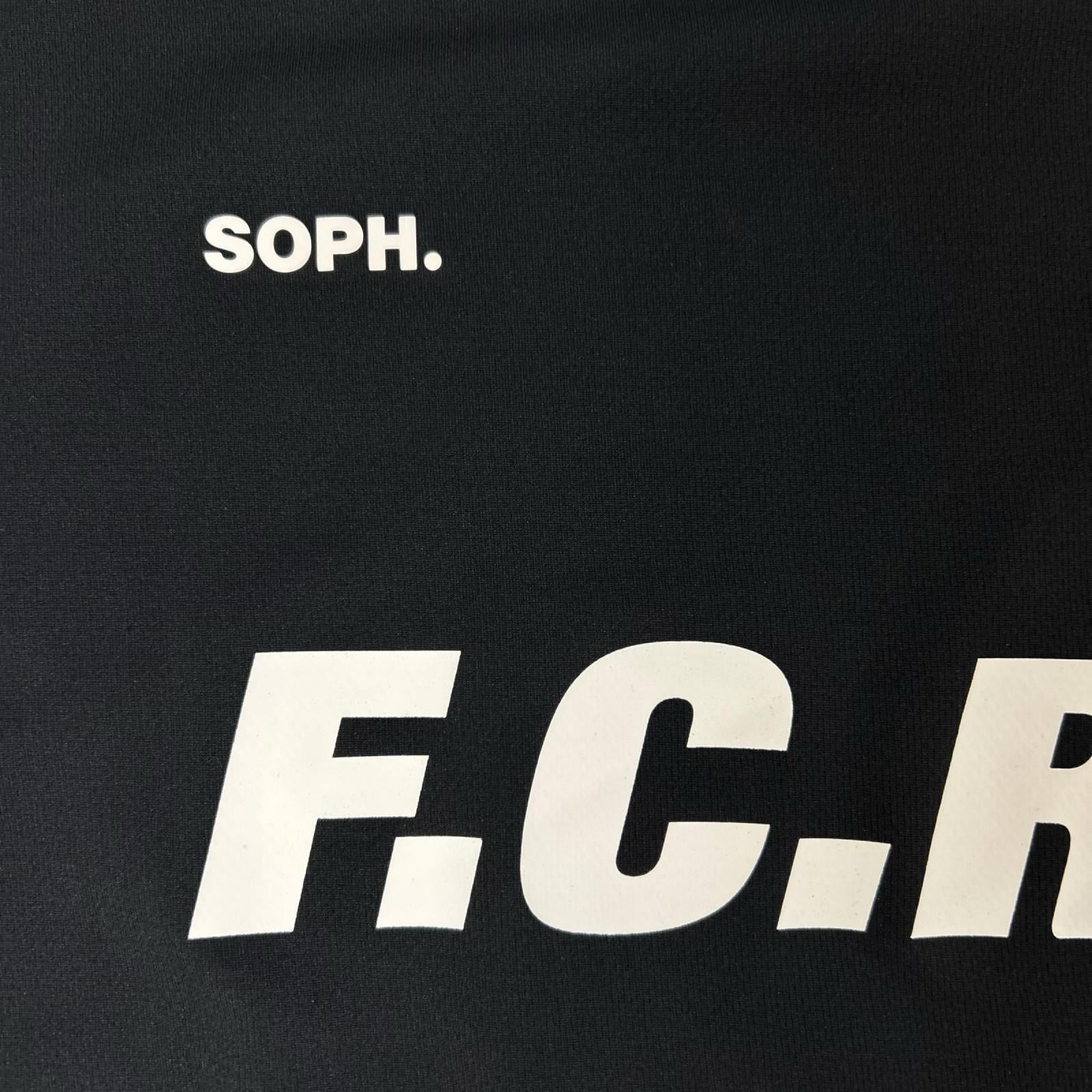 F.C.Real Bristol エフシーリアルブリストル FCRB-220049 ブラック×カモフラ ロゴプリント ショートスリーブカットソー トップス