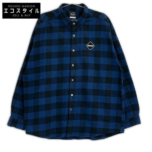 F.C.Real Bristol エフシーリアルブリストル FCRB-212078 BIG LOGO FLANNEL BAGGY SHIRT チェック 長袖シャツ トップス