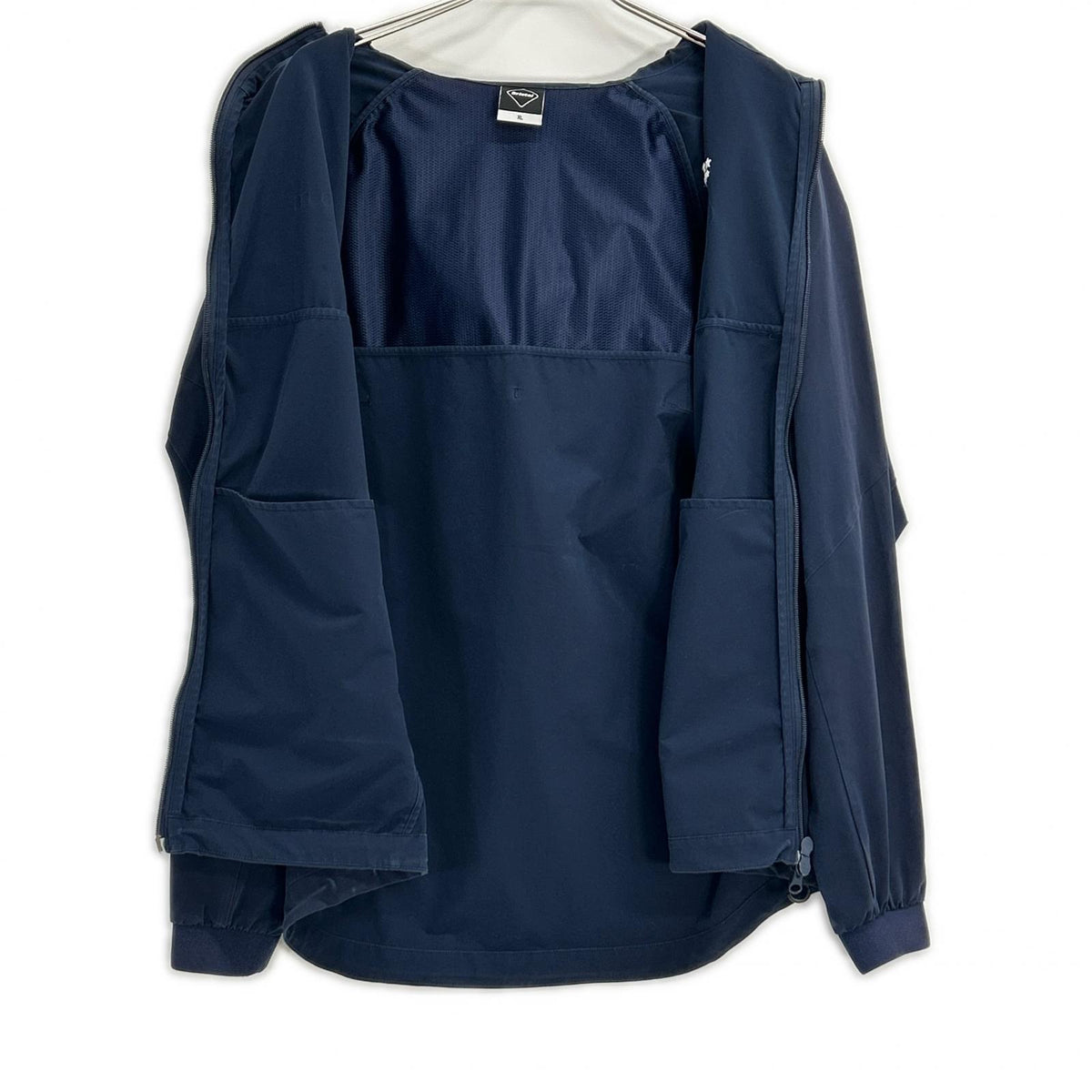 F.C.Real Bristol エフシーリアルブリストル FCRB-212041 ネイビー×ホワイト ポリエステル バックロゴ VENTILATION TRACK JACKET トップス