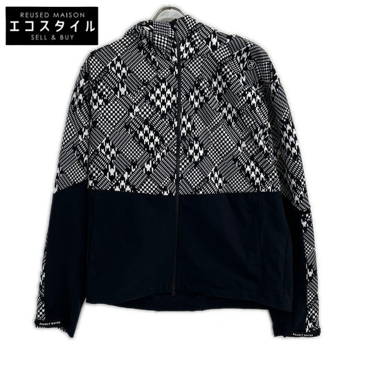 PEARLY GATES パーリーゲイツ 053-3220903ブラック×ホワイト ポリエステル 千鳥柄 フーデッドジップジャケット ジャケット