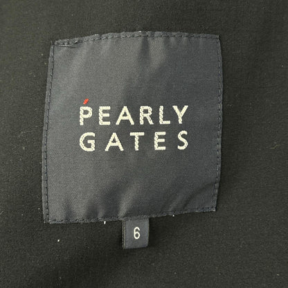 PEARLY GATES Pearly Gates 053-3220903 Black × White Polyester Houndstooth Hooded Zip Jacket