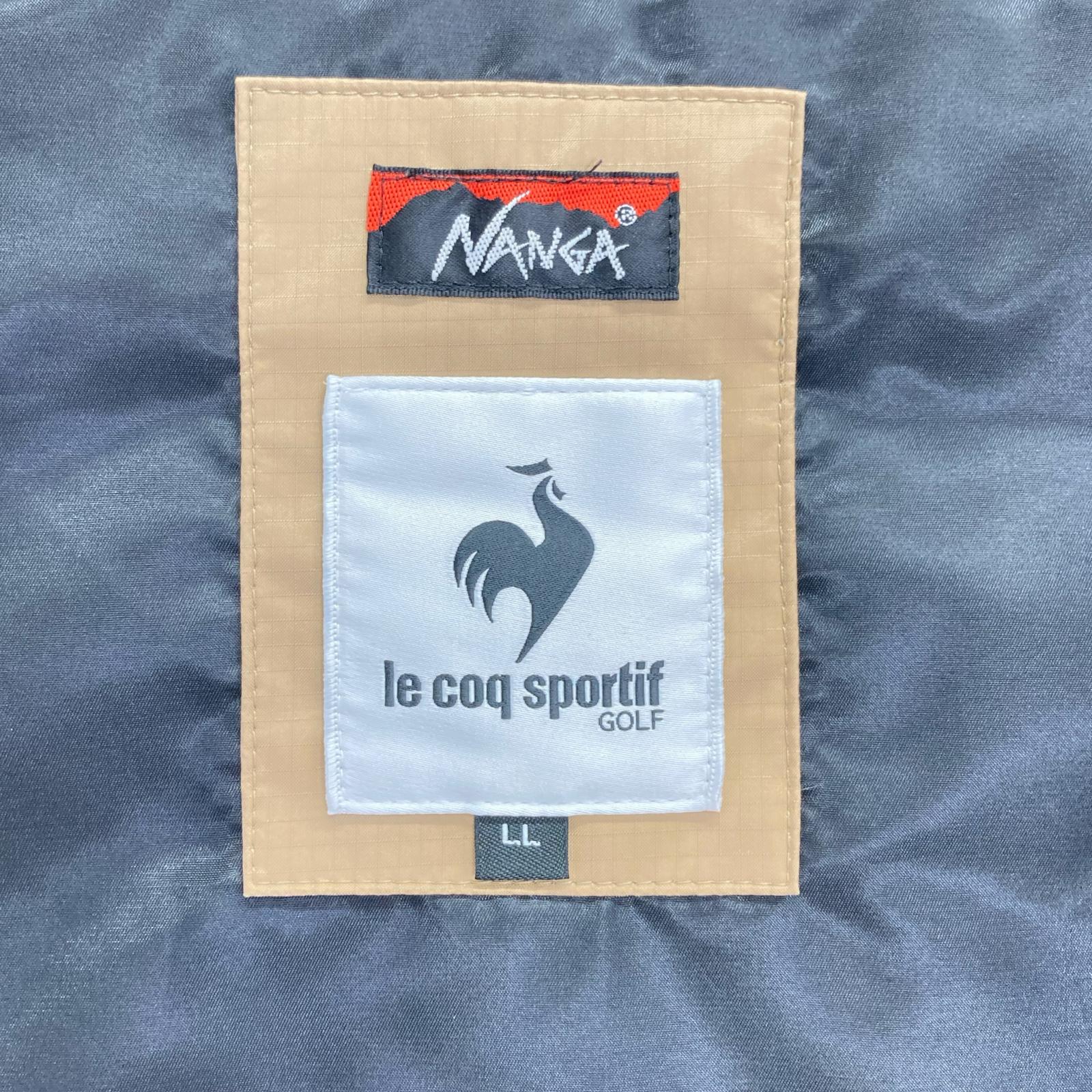 NANGA ナンガ ×le coq sportif QGMSJL56 ベージュ ナイロン キルティングスタンドカラーダウンジャケット ジャケット