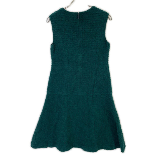 Rene 24AW 6446180 Green Wool-Nylon Pile Sleeveless Dress