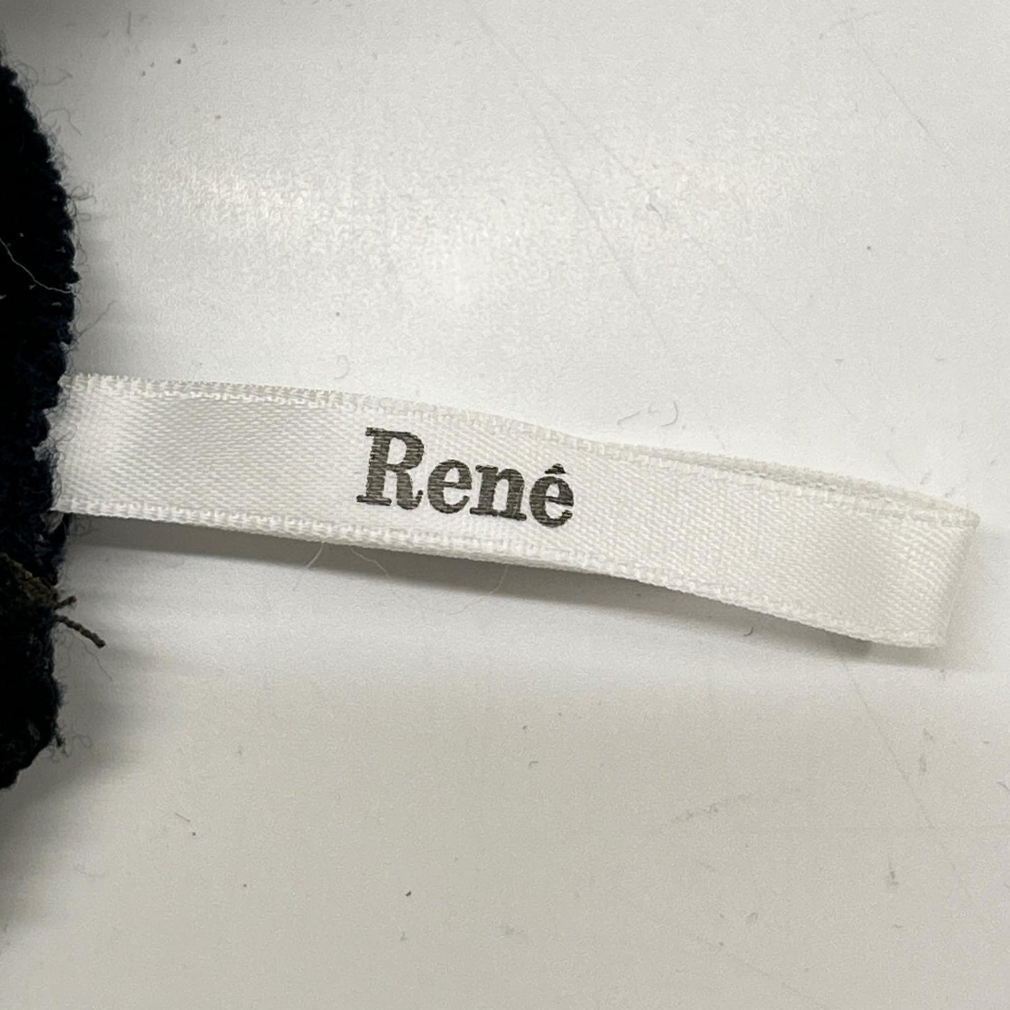 Rene ルネ 6132370 ネイビー×ホワイト ウールツイード ミディニットスカート スカート