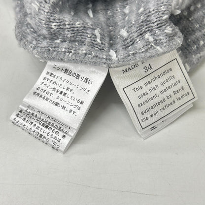 Rene ルネ 6242380 グレー ウール×アクリル タートルネック ニットツイードノースリーブワンピース ワンピース
